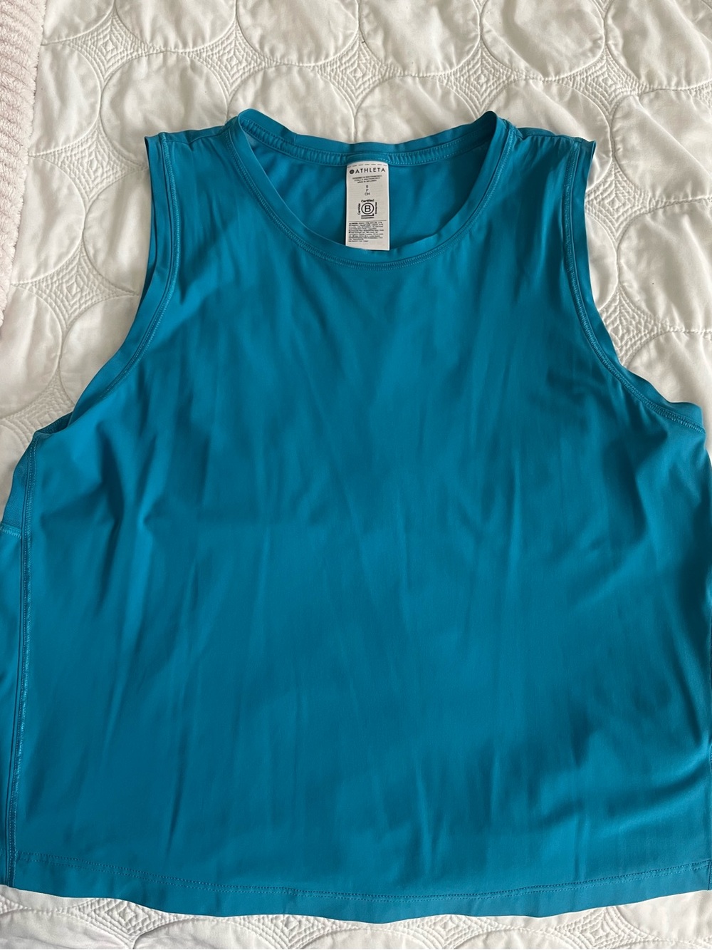 Athleta Teal Muscle Tee Tank Top - Picture 6 of 9